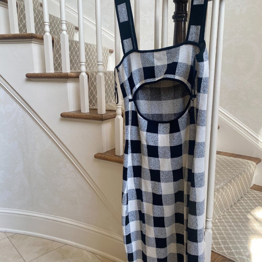 Theory Sharneel Check Gingham Knit Dress Small / Petite - RARE & WORN ON TV - Picture 6 of 8